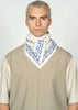 The Scarf / Light Cream with Blue