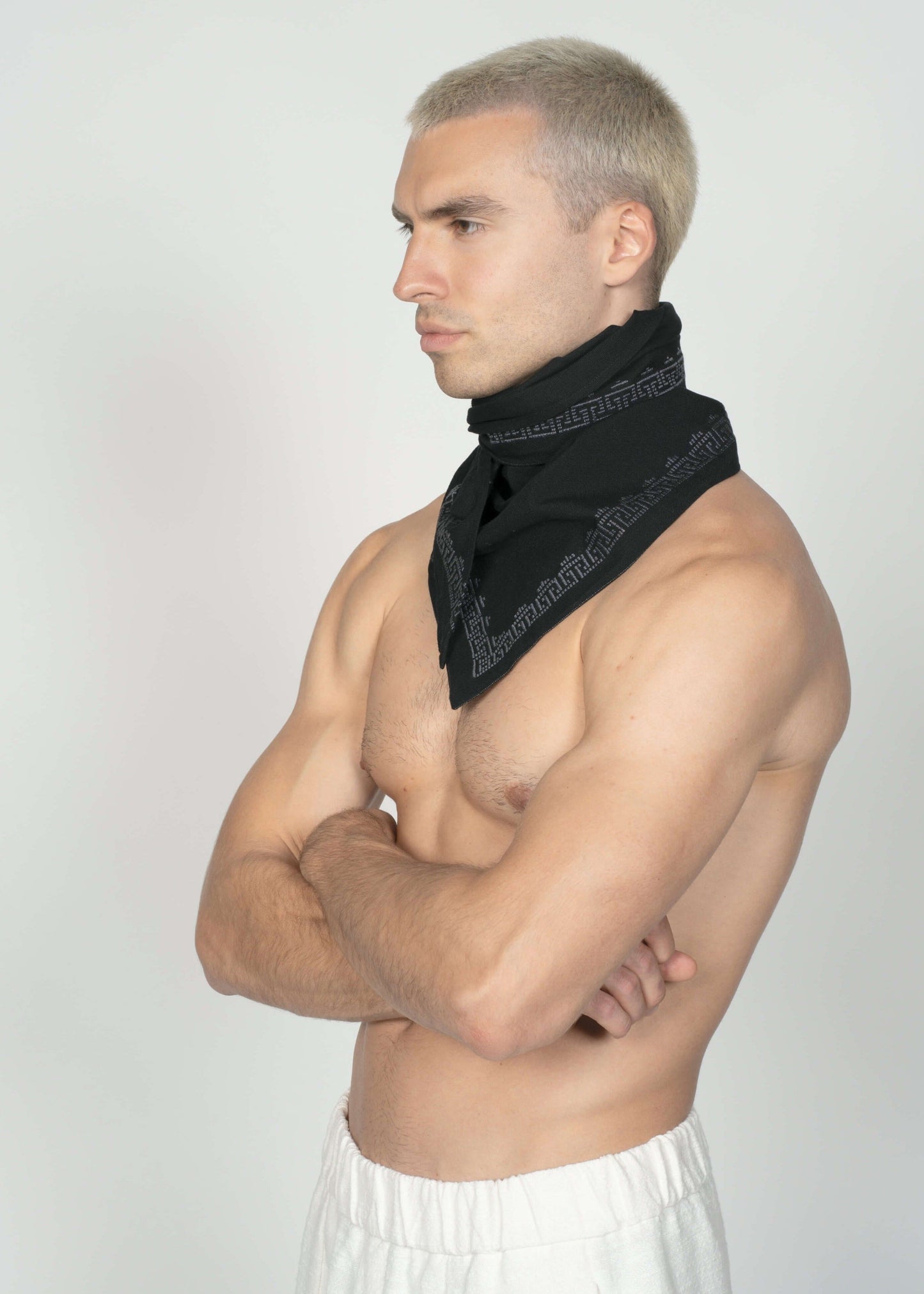 The Scarf / Black and Dark Grey