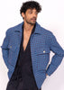 The Easy Jacket Boucle - Blue/ Burgundy