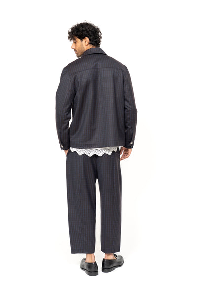 The Easy Suit Blue Pinstripe Wool