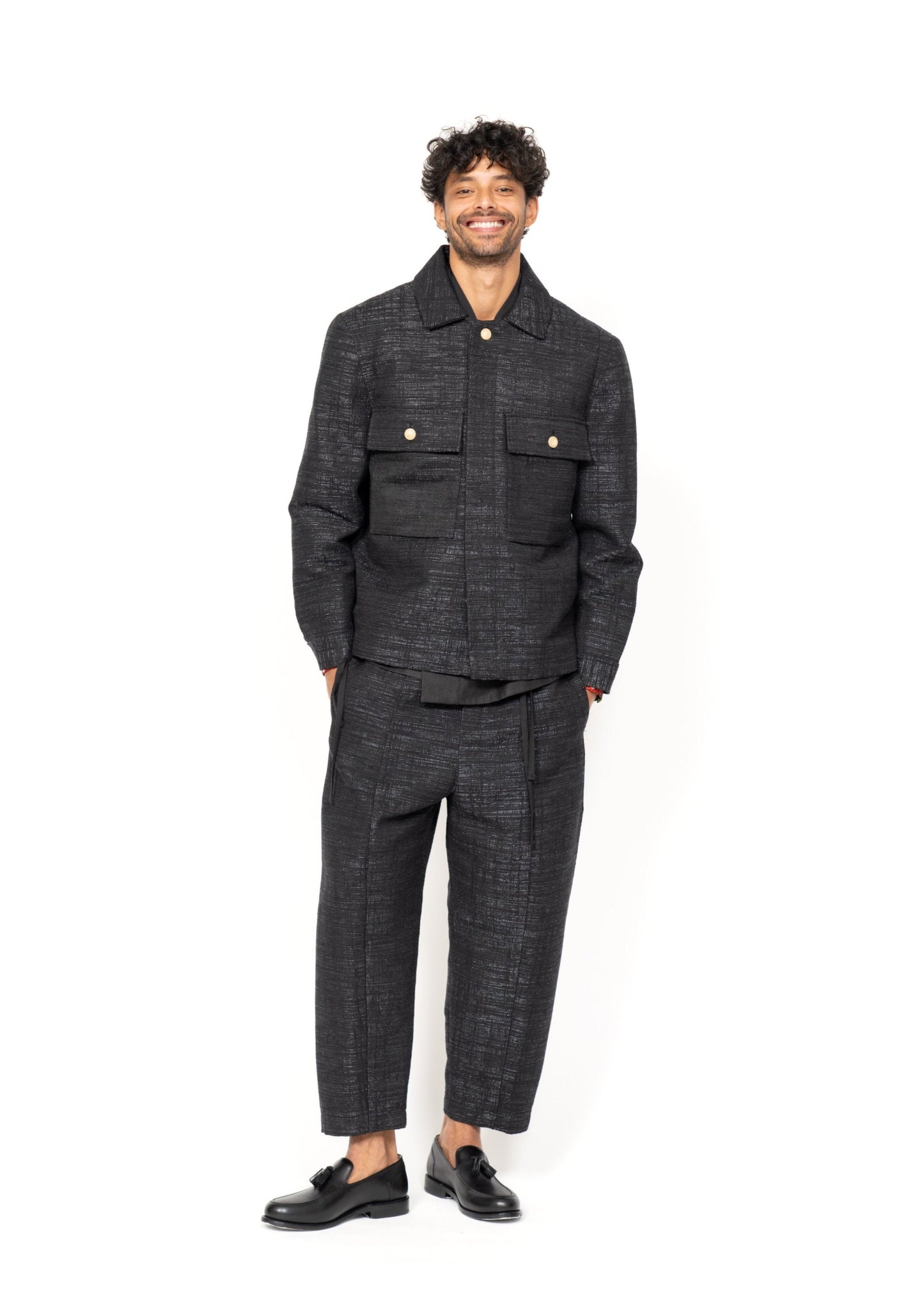 The Easy Suit Boucle Dark Grey