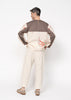 The Long Sleeve Shirt with Embroidered Red Flowers