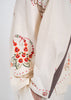 The Long Sleeve Shirt with Embroidered Red Flowers