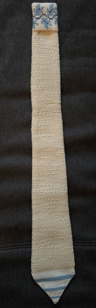 The Twilly Tie Boucle White Handwoven