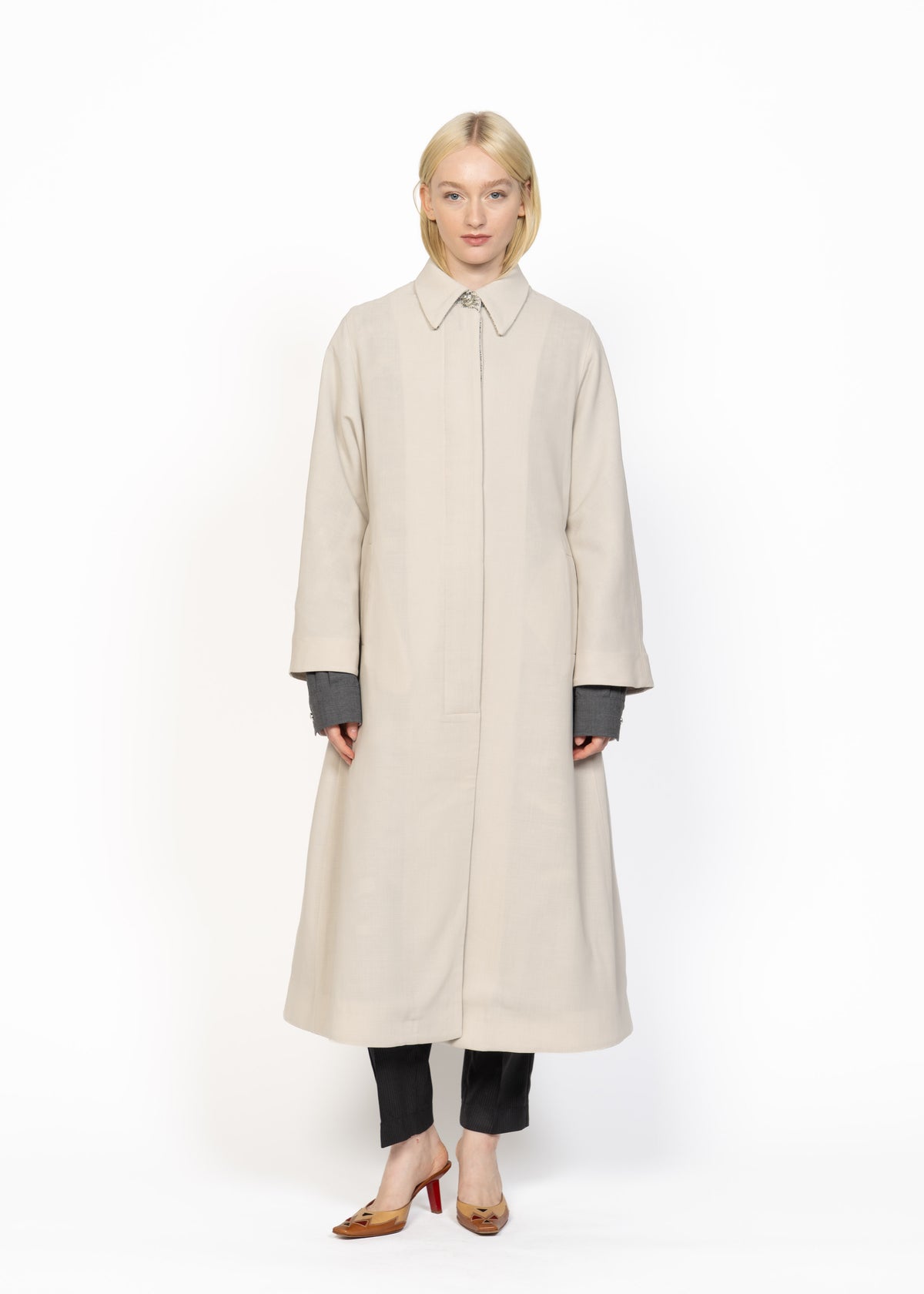 The Coat Beige - Bouclé Beige