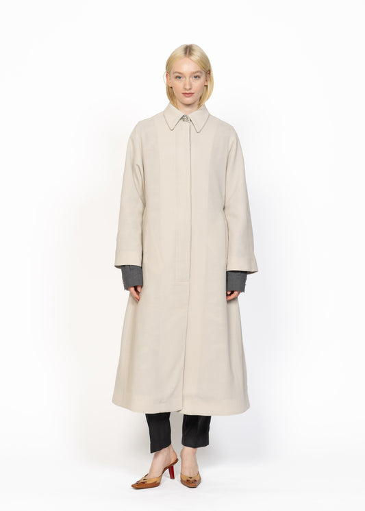 The Coat Beige - Bouclé Beige