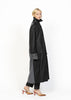 The Coat Carchoal with Handwoven Back