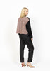Her Lightweight Wool Shirt Black with Bouclé Back