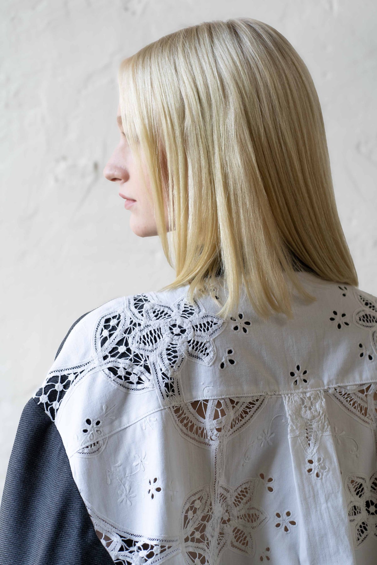 Her Lighweight Wool Shirt Dark Grey