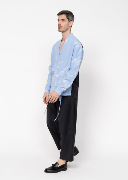 The Wrapped Shirt Light Blue
