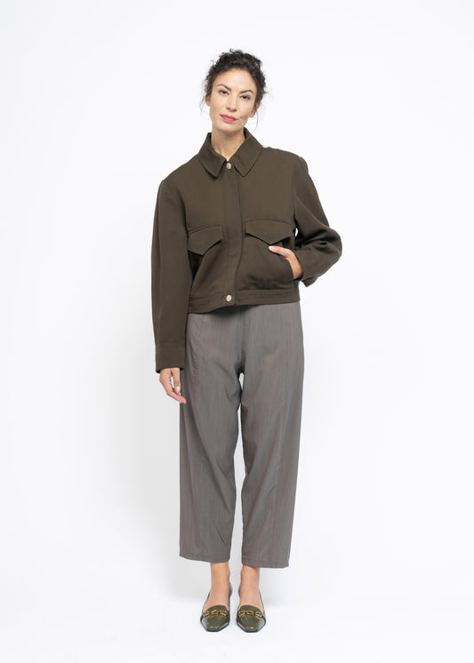 Her Aviation Jacket Brown