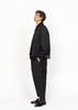 His Aviation Jacket Black - Bouclé Back