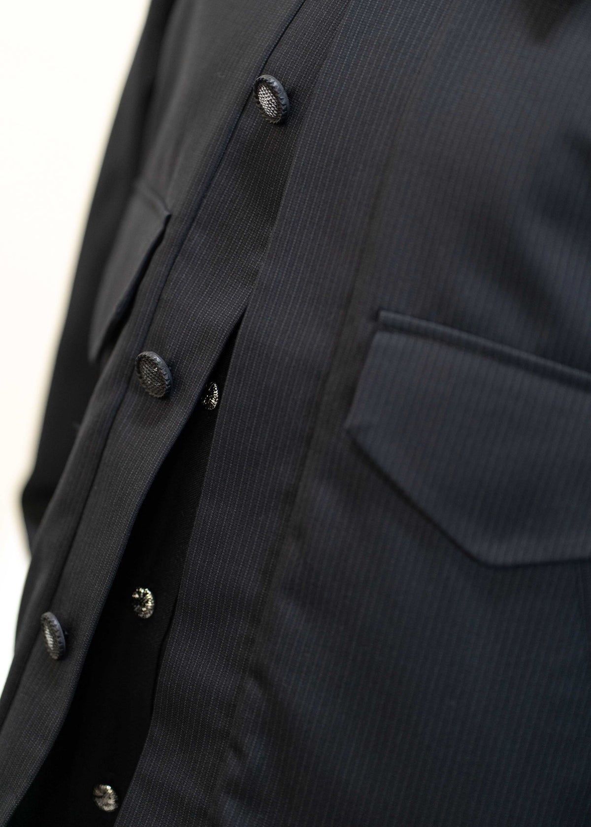His Aviation Jacket Black - Bouclé Back