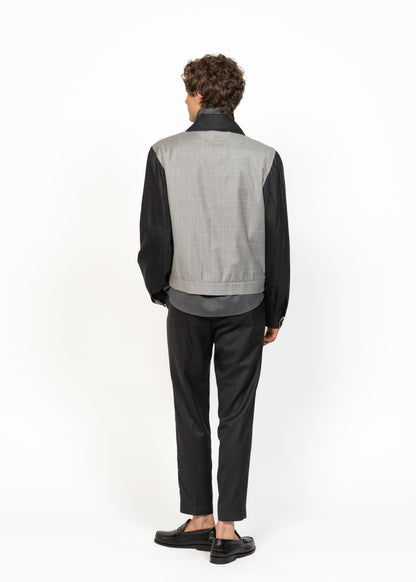 His Aviation Jacket Grey - Back Light Grey