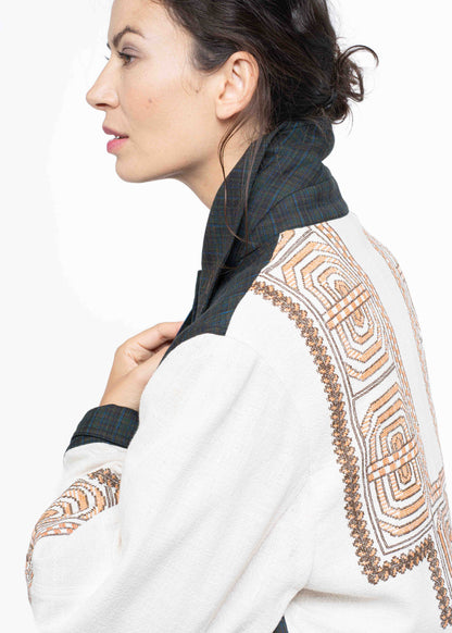 Her Aviation Jacket Greek Embroidery