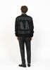 The Bomber Jacket Black - Dark Grey Embroidery