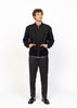 The Bomber Jacket Black - Dark Grey Embroidery