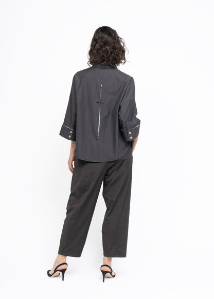 The Button Shirt Dark Brown