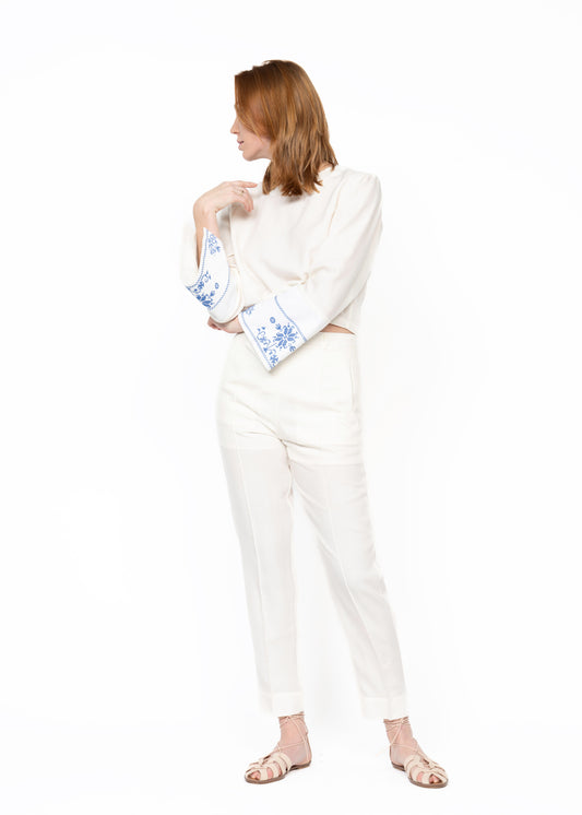 The Cropped Shirt White