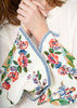 The Cropped Shirt White Embroidered Cuffs