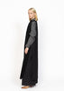 The Dress / Black Handwoven / Grey Embroidery