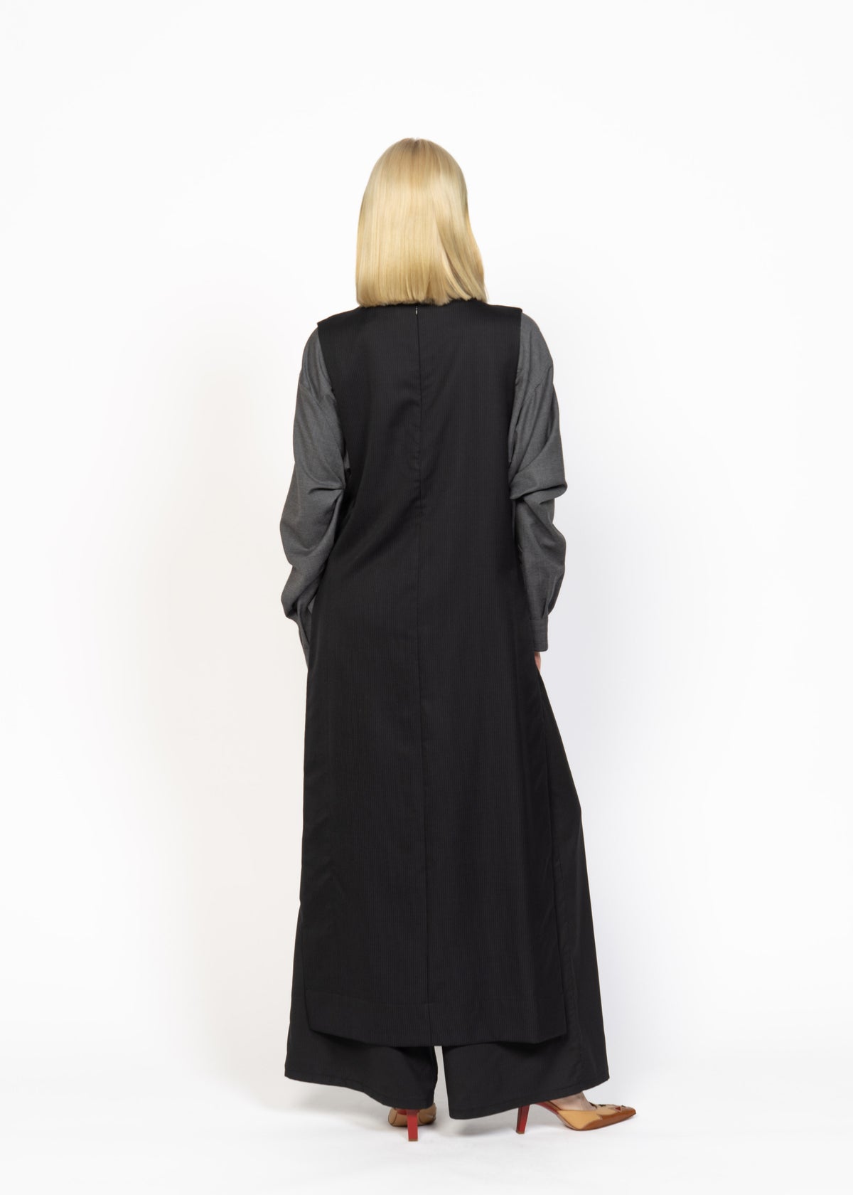 The Dress / Black Handwoven / Multicoloured Embroidery