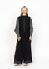 The Dress / Black Handwoven / Grey Embroidery