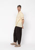 The André Shirt Handwoven / Yellow with Red Embroidery