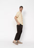 The André Shirt Handwoven / Yellow with Red Embroidery