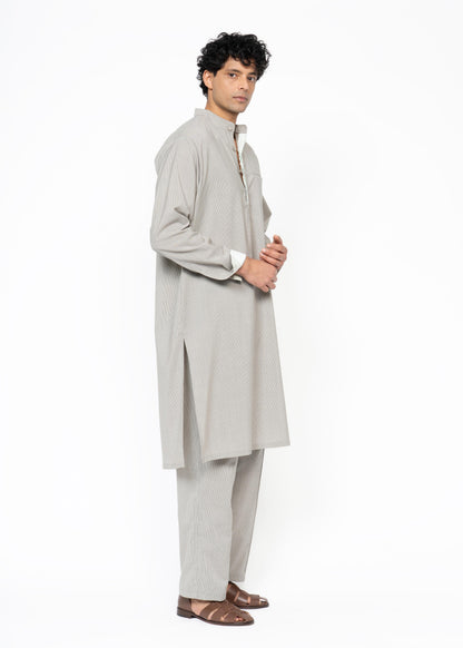 The Kaftan /  Dusty Sage / Pinstripe