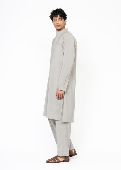 The Kaftan /  Dusty Sage / Pinstripe