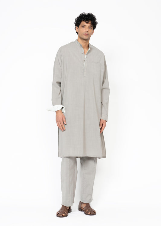 The Kaftan /  Dusty Sage / Pinstripe