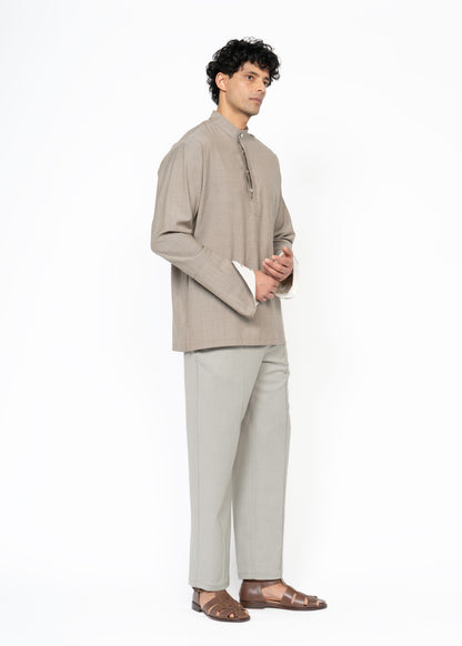 The Long Cuffs Shirt / Taupe