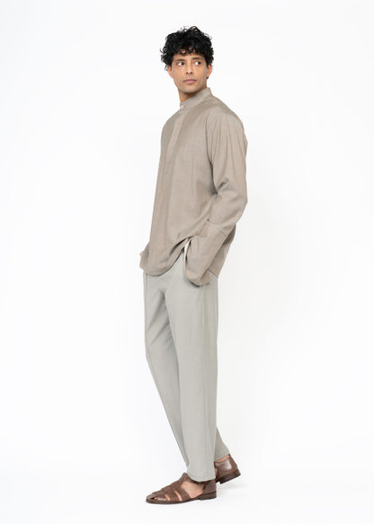 The Long Cuffs Shirt / Taupe