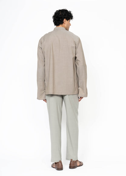The Long Cuffs Shirt / Taupe