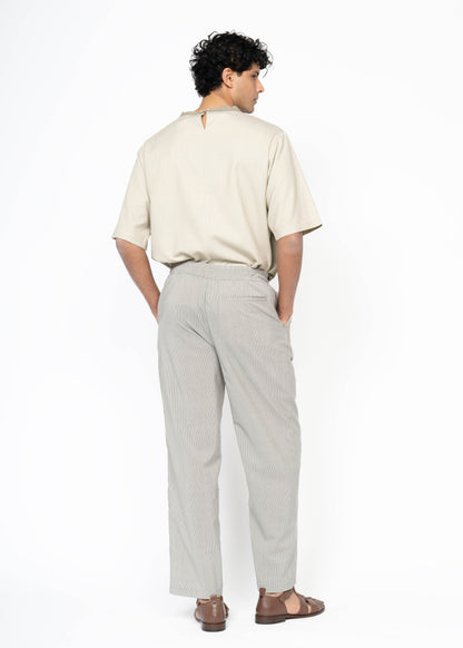 The Loose Fit Pants /  Dusty Sage / Pinstripe