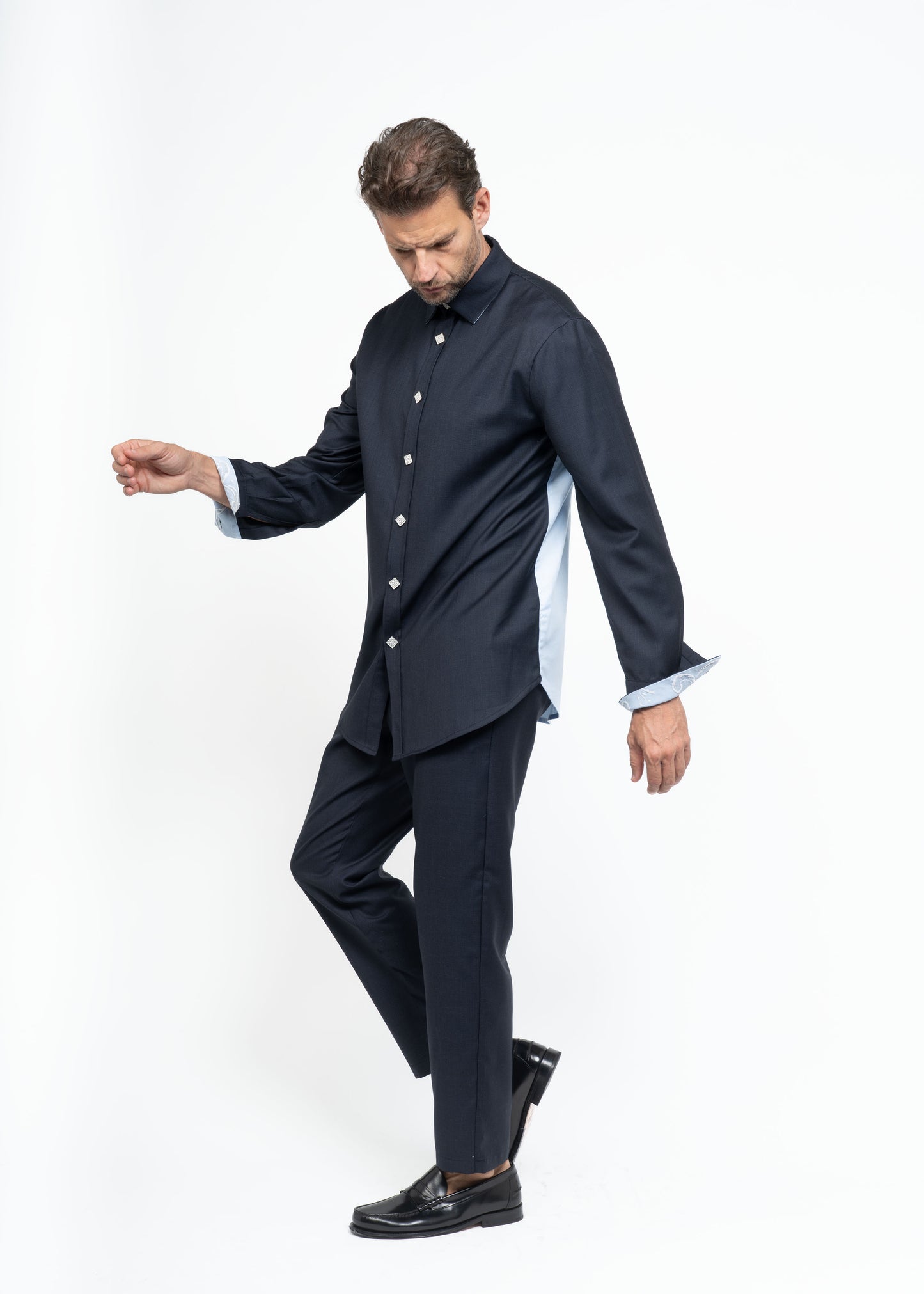 The Konstantin Shirt Blue / Prince of Wales Check