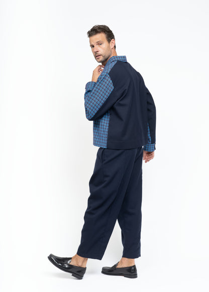 The Polo Shirt Boucle Blue/Burgundy