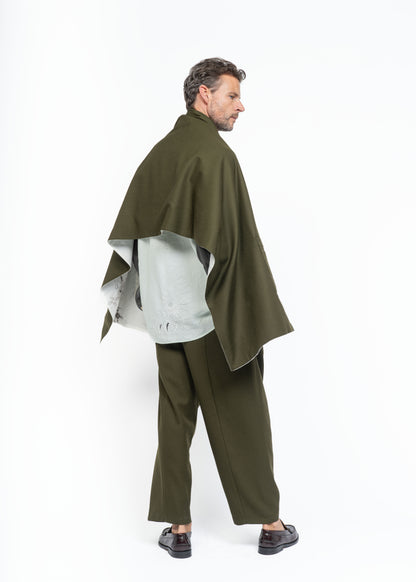His Shawl Green Wool