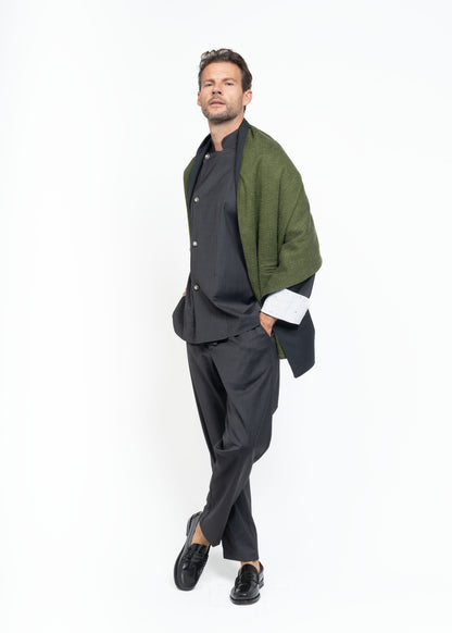 His Shawl Handwoven Green Flamma