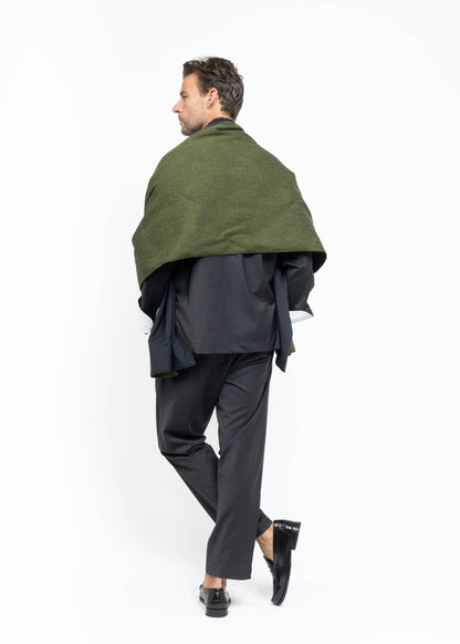 His Shawl Handwoven Green Flamma
