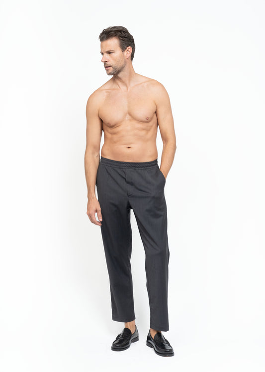 The Straight Leg Pants Dark Grey