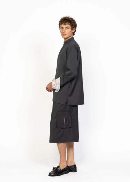 The Long Cuffs Shirt Charcoal