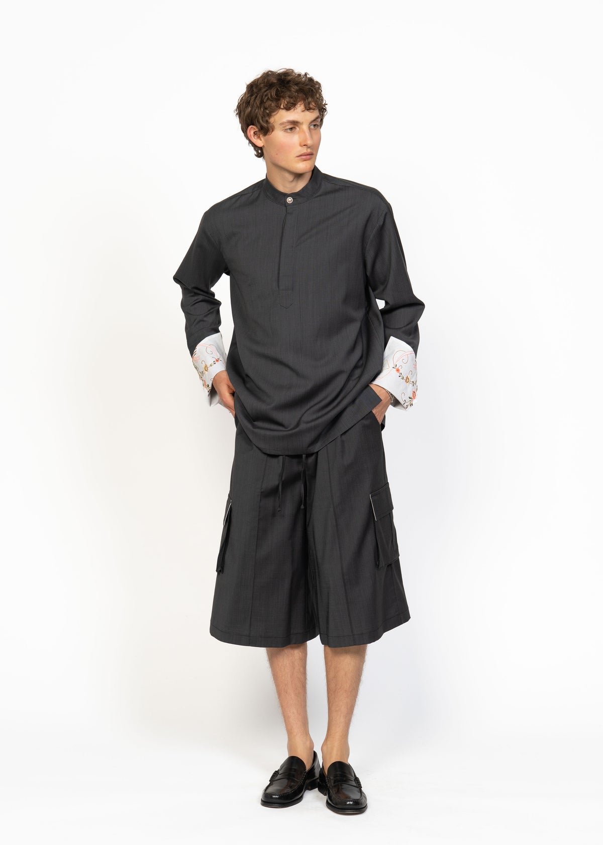 The Long Cuffs Shirt Charcoal