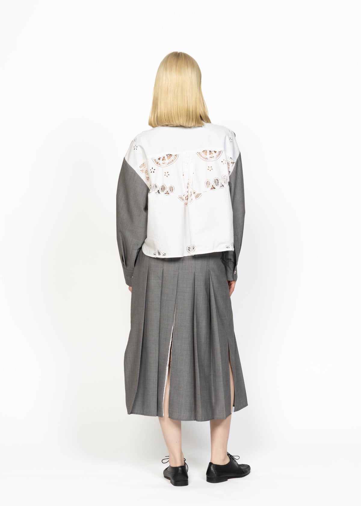 The Plissé Skirt Light Grey
