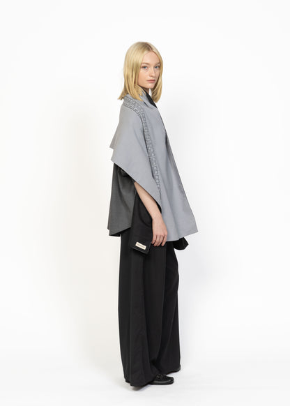 Her Shawl Double Face Light Grey/Carchoal
