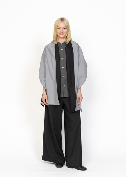 Her Shawl Double Face Light Grey/Carchoal