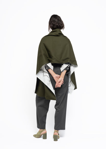 Her Shawl Green Wool