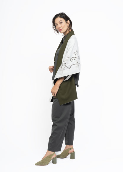 Her Shawl Green Wool