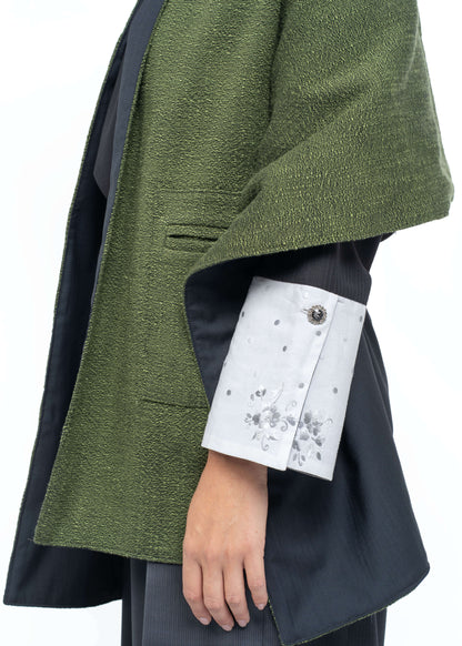 Her Shawl Handwoven Green Flamma